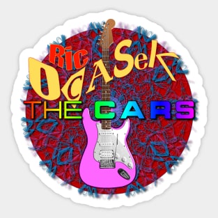 ric ocasek pink guitar Sticker